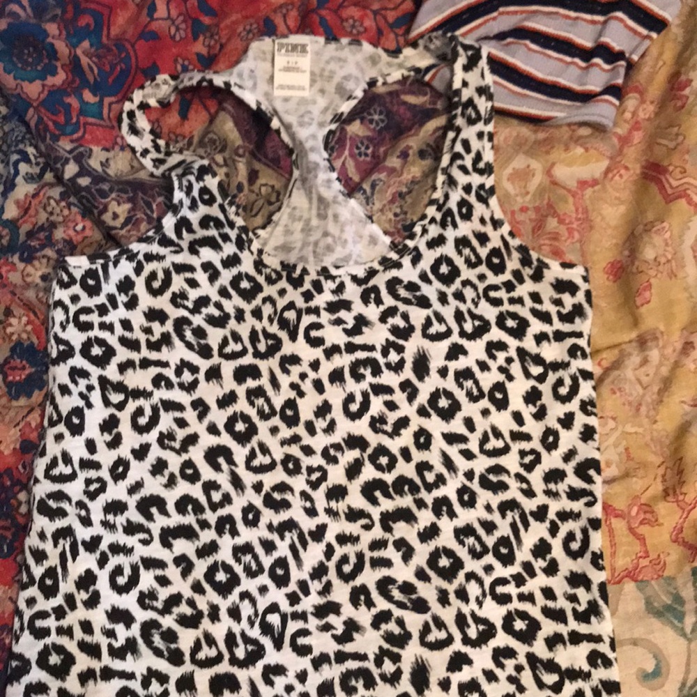cute leopard print Victoria’s Secret tank top